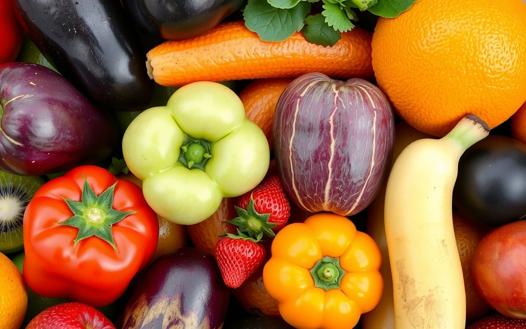 Frutta e verdura fresca e colorata