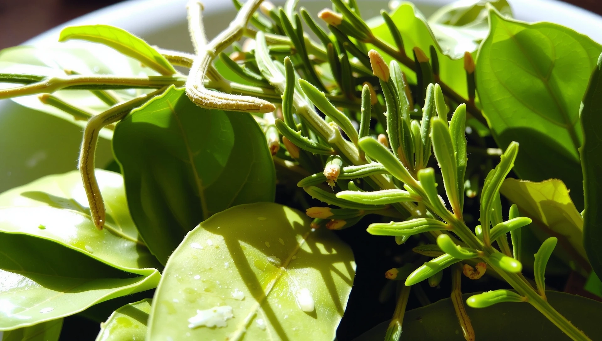 Immagine di erbe aromatiche fresche che simboleggiano purezza e natura.