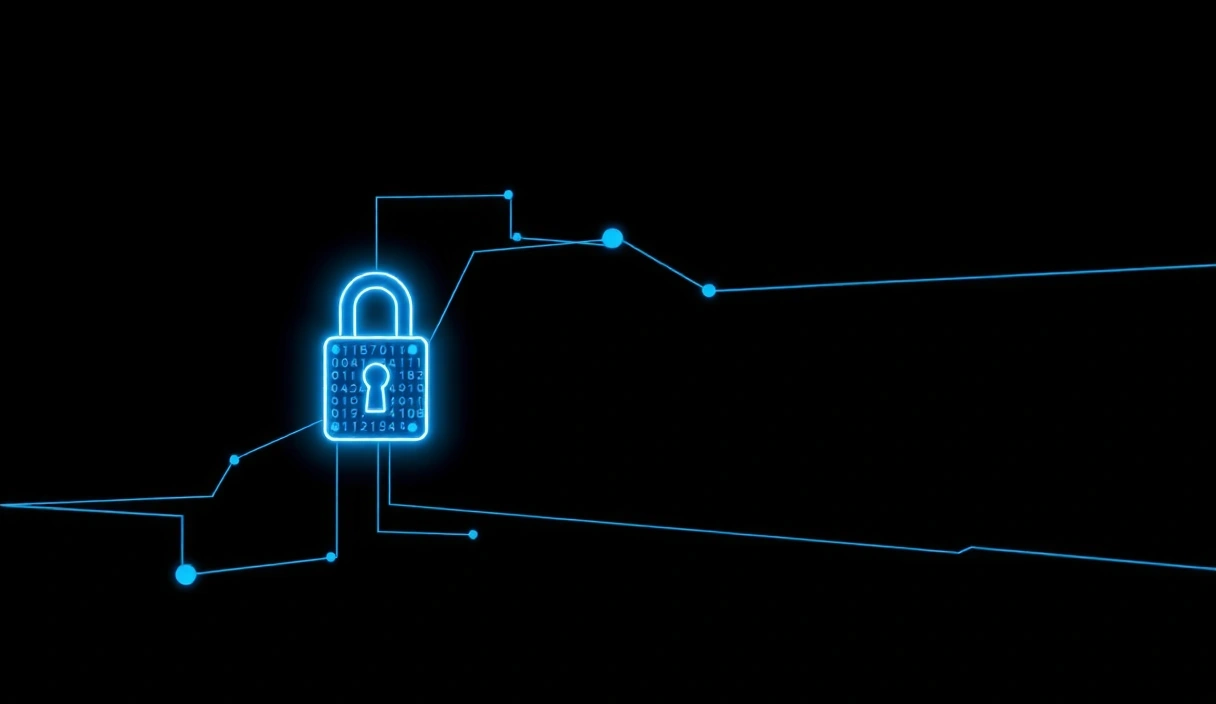 Simbolo di lucchetto digitale che rappresenta la sicurezza e la privacy dei dati.